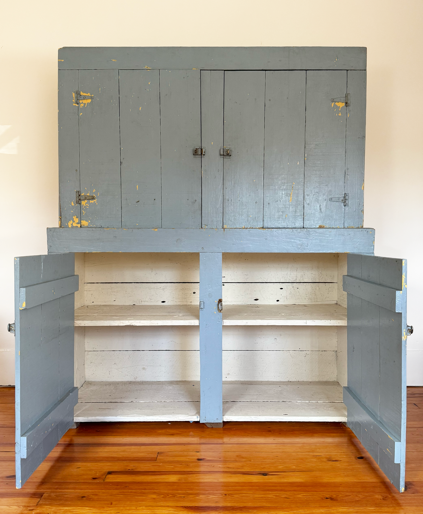 Primitive Step-Back Cupboard - 19th Century Maine