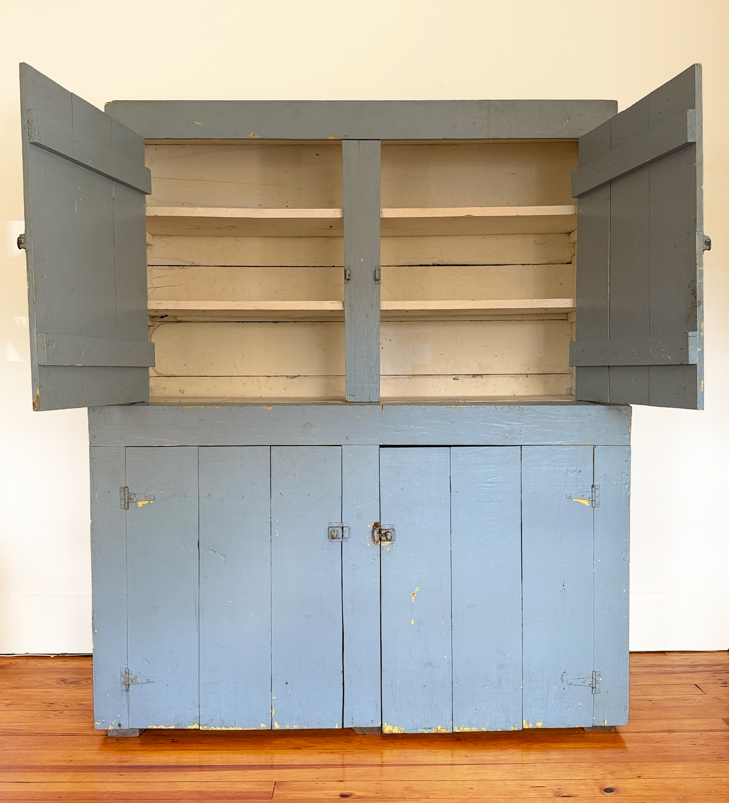 Primitive Step-Back Cupboard - 19th Century Maine