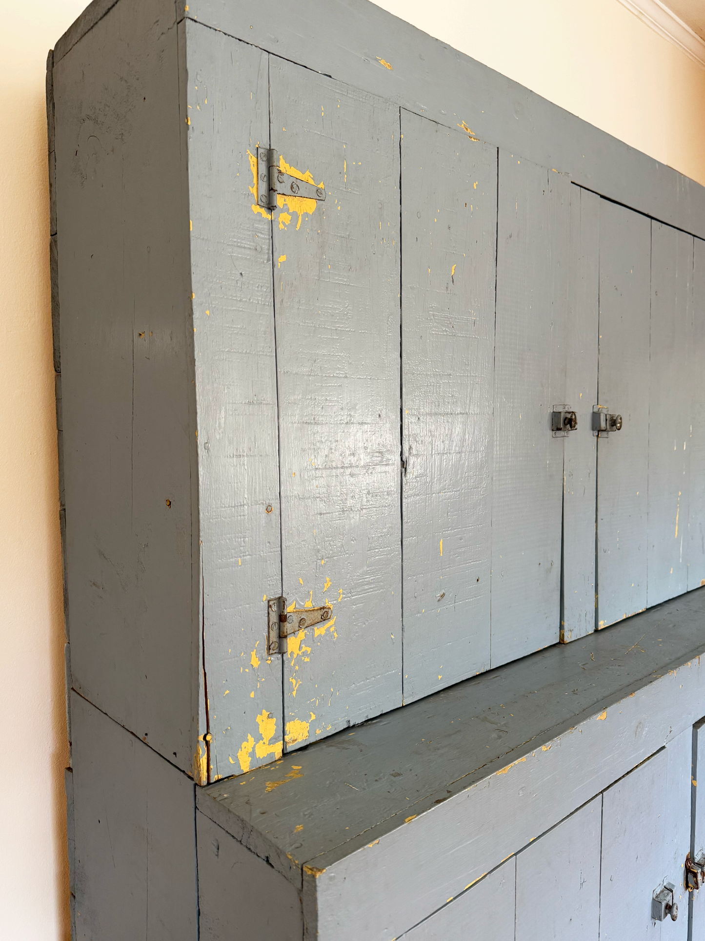 Primitive Step-Back Cupboard - 19th Century Maine