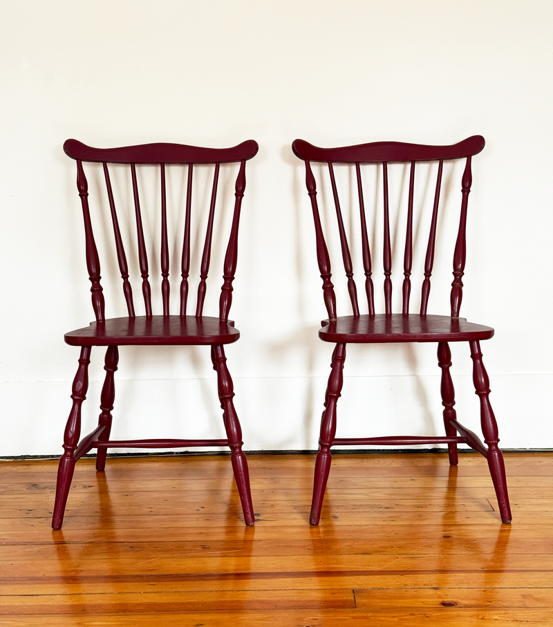 S. Bent & Brothers Windsor-Style Chairs - Set of 2 - Circa 1867